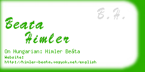 beata himler business card